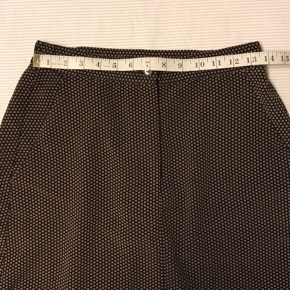 Vintage Women’s Black & Tan Geometric Skort Size 6 8 Pockets - Picture 11 of 13
